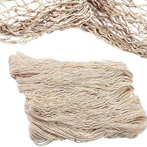 Natural Fish Net Party Decorations for Pirate Party, Hawaiian Party, Nautical Themed Cotton Fishnet Party Accessory